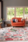 Kusový koberec LAURA ASHLEY, Wendling Floral Poppy Red